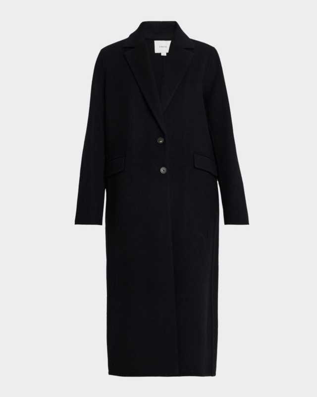 Cashmere-Wool Single-Breasted Coat